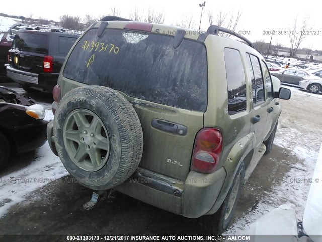1J4GL38K42W332630 - 2002 JEEP LIBERTY RENEGADE GREEN photo 4