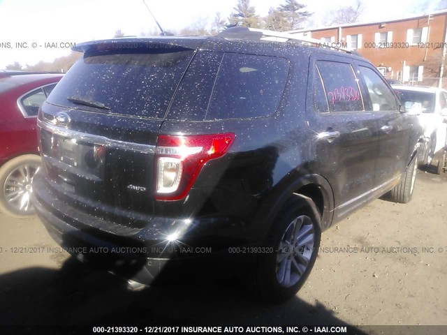 1FM5K8D86EGA05292 - 2014 FORD EXPLORER XLT BLACK photo 4