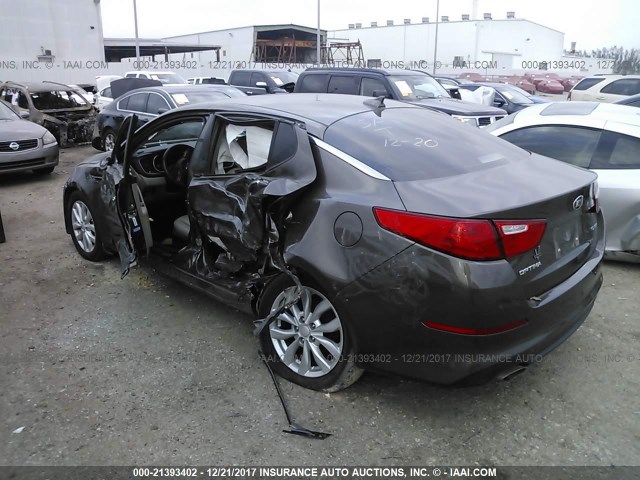 5XXGN4A78FG396883 - 2015 KIA OPTIMA EX Dark Brown photo 3