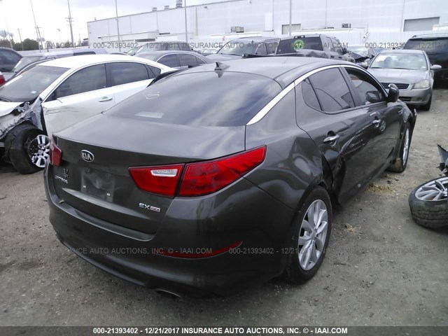 5XXGN4A78FG396883 - 2015 KIA OPTIMA EX Dark Brown photo 4