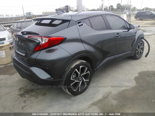 NMTKHMBX0JR021219 - 2018 TOYOTA C-HR XLE/XLE PREMIUM GRAY photo 4