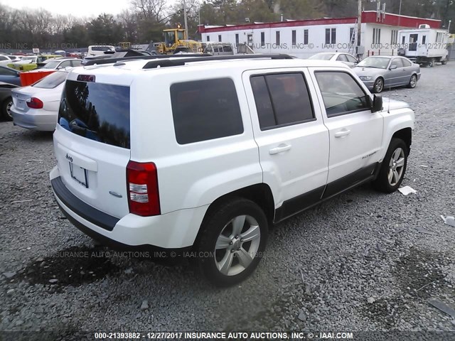 1C4NJRFB1ED617326 - 2014 JEEP PATRIOT LATITUDE WHITE photo 4