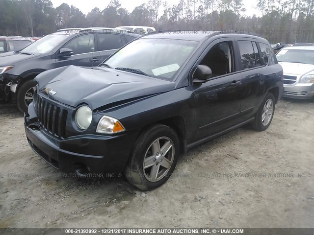 1J8FT47068D759814 - 2008 JEEP COMPASS SPORT Dark Blue photo 2