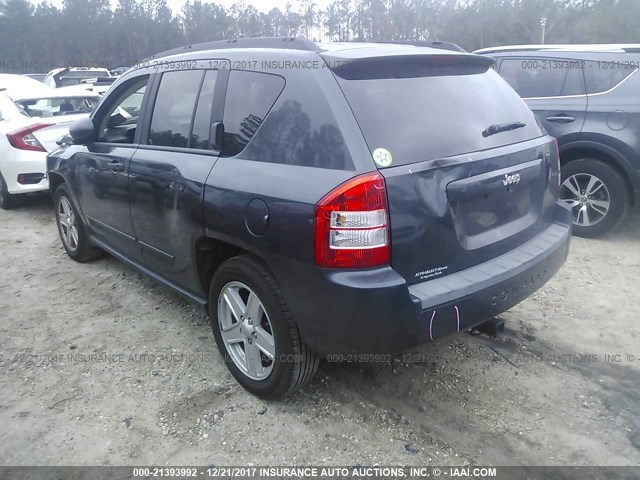 1J8FT47068D759814 - 2008 JEEP COMPASS SPORT Dark Blue photo 3