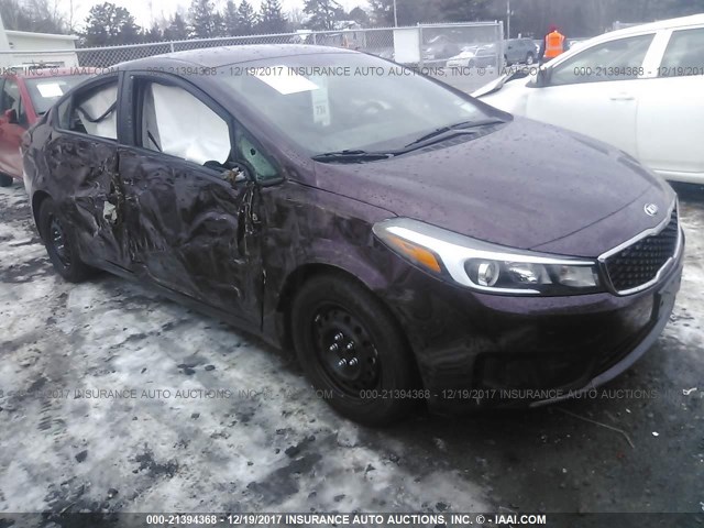 3KPFK4A74HE120779 - 2017 KIA FORTE LX PURPLE photo 1