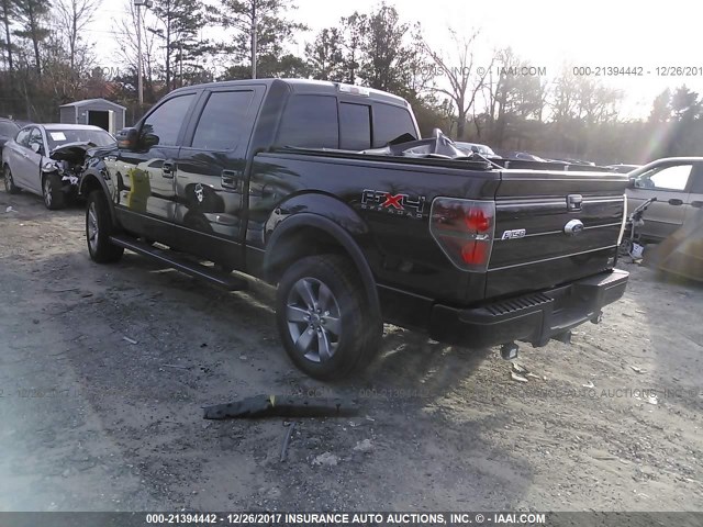 1FTFW1EF7BFB20454 - 2011 FORD F150 SUPERCREW BLACK photo 3