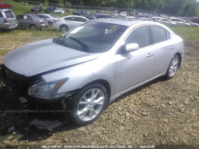 1N4AA5AP9CC855508 - 2012 NISSAN MAXIMA S/SV GRAY photo 2