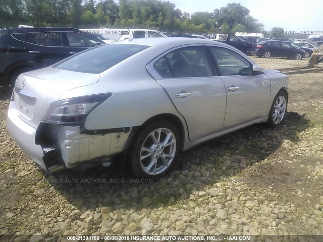 1N4AA5AP9CC855508 - 2012 NISSAN MAXIMA S/SV GRAY photo 4