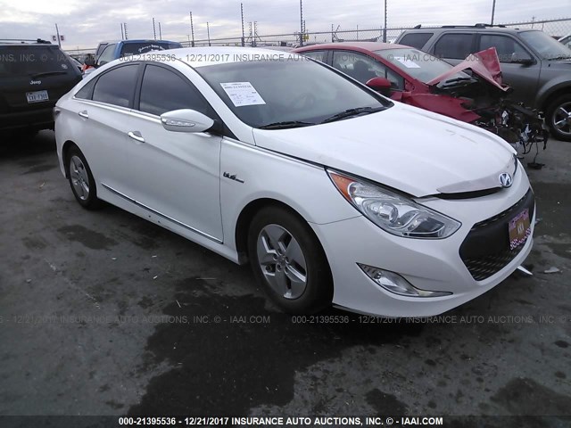 KMHEC4A42BA003853 - 2011 HYUNDAI SONATA HYBRID WHITE photo 1