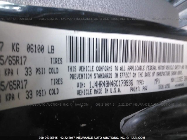 1J4HR48N46C179936 - 2006 JEEP GRAND CHEROKEE LAREDO/COLUMBIA/FREEDOM 绿色 照片 9