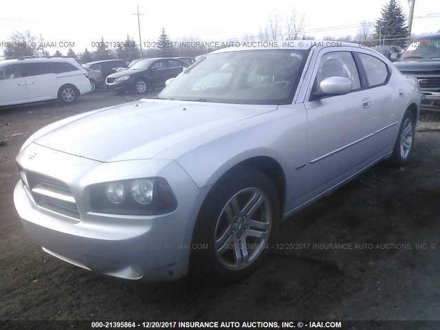 2B3KA53H66H164735 - 2006 DODGE CHARGER R/T SILVER photo 2