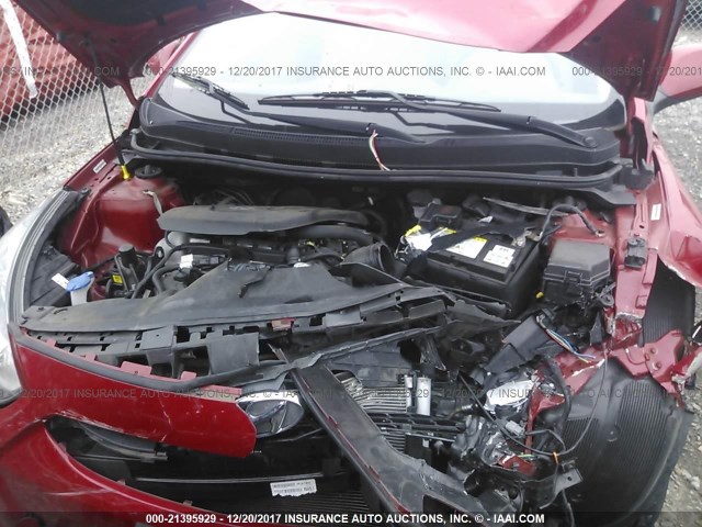 KMHCT4AE0EU621207 - 2014 HYUNDAI ACCENT GLS/GS RED photo 10