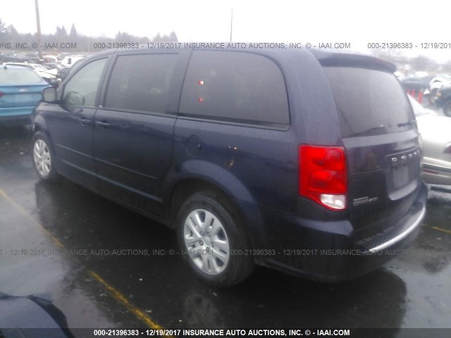 2C4RDGBG2ER151918 - 2014 DODGE GRAND CARAVAN SE BLUE photo 3