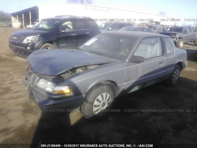 1G2NE14UXMC606246 - 1991 PONTIAC GRAND AM LE GRAY photo 2