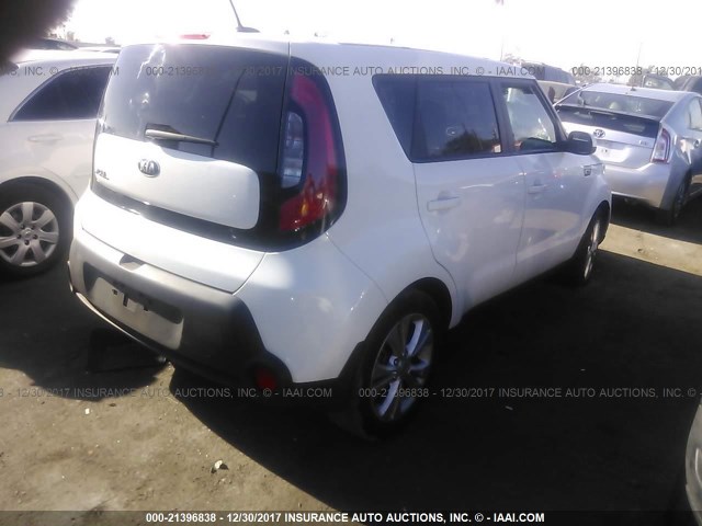 KNDJP3A55F7172729 - 2015 KIA SOUL + WHITE photo 4