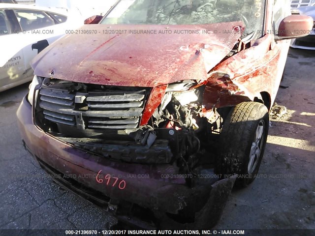 1D8HN54P78B103314 - 2008 DODGE GRAND CARAVAN SXT RED photo 6