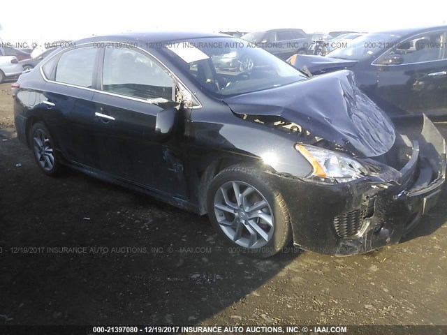 3N1AB7AP3DL672195 - 2013 NISSAN SENTRA S/SV/SR/SL BLACK photo 1