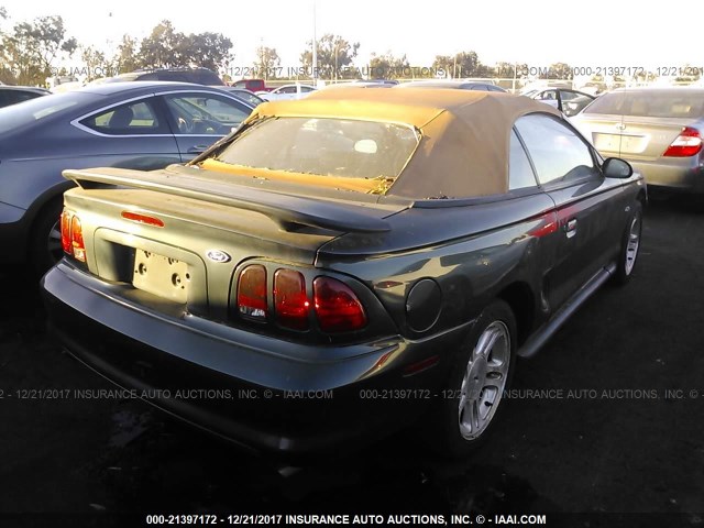 1FAFP45X9WF270391 - 1998 FORD MUSTANG GT GREEN photo 4