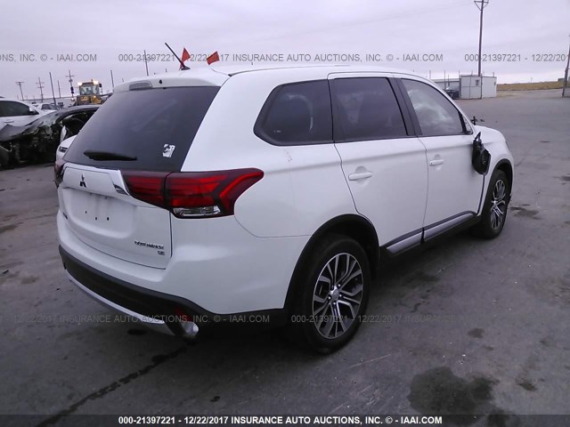 JA4AZ3A39GZ004505 - 2016 MITSUBISHI OUTLANDER SE/SEL WHITE photo 4