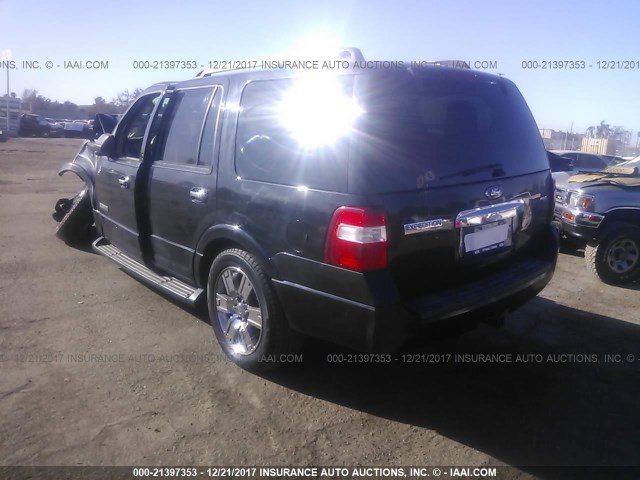 1FMFU19537LA26213 - 2007 FORD EXPEDITION LIMITED BLACK photo 3