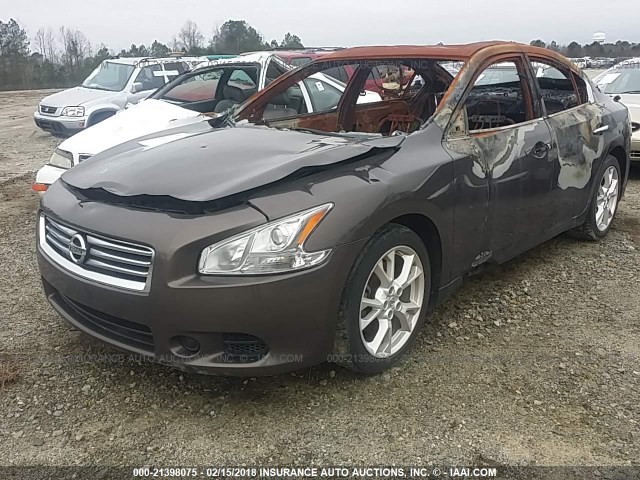 1N4AA5AP2EC435821 - 2014 NISSAN MAXIMA S/SV GRAY photo 2