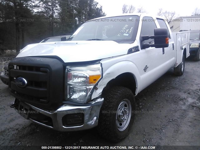 1FT8W3BT2EEB23948 - 2014 FORD F350 WHITE photo 2