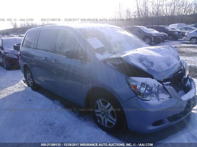 5FNRL38797B042843 - 2007 HONDA ODYSSEY EXL ლურჯი ფოტო 1