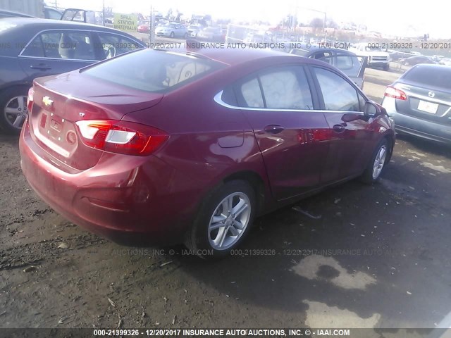 3G1BE5SM6HS567530 - 2017 CHEVROLET CRUZE LT RED photo 4