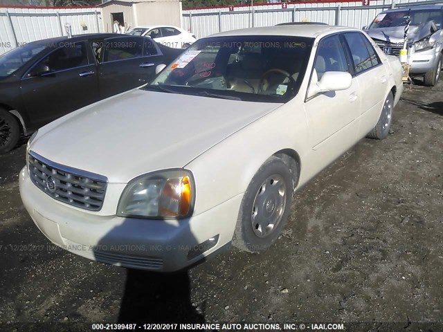 1G6KE57Y62U180800 - 2002 CADILLAC DEVILLE DHS CREAM photo 2