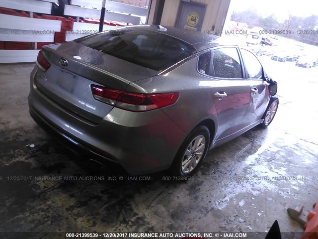 5XXGT4L36JG183892 - 2018 KIA OPTIMA LX/S SILVER photo 4