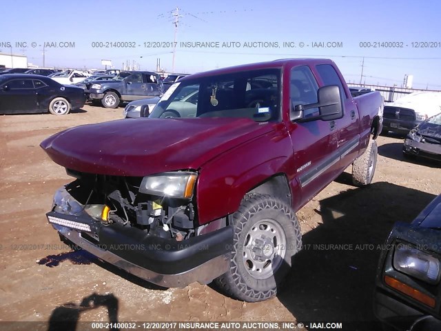 1GCHC23U66F100744 - 2006 CHEVROLET SILVERADO C2500 HEAVY DUTY MAROON photo 2