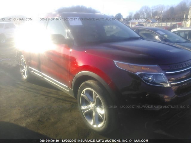 1FM5K7F84FGB81685 - 2015 FORD EXPLORER LIMITED MAROON photo 1