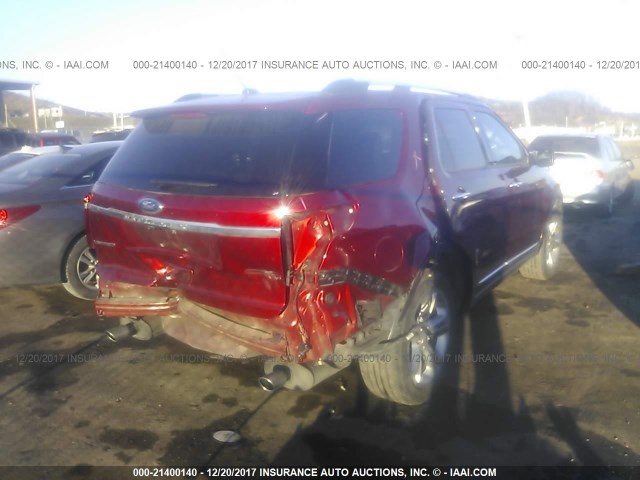 1FM5K7F84FGB81685 - 2015 FORD EXPLORER LIMITED მუქწითელი ფოტო 4