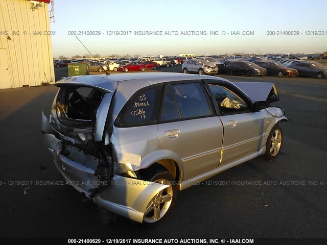 JM1BJ245331191564 - 2003 MAZDA PROTEGE PR5 SILVER photo 4