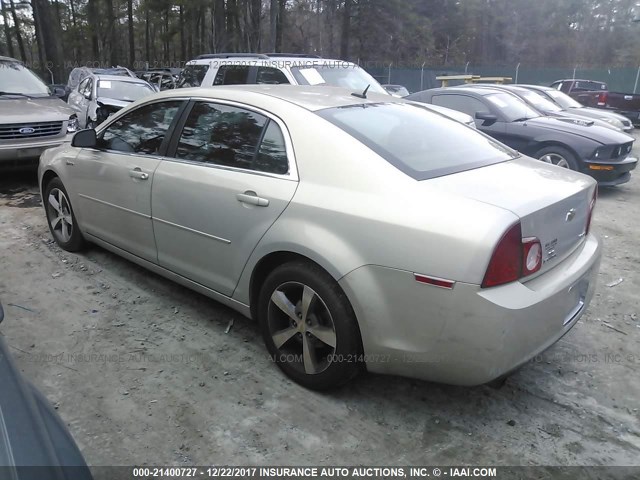 1G1ZF57539F206369 - 2009 CHEVROLET MALIBU HYBRID CREAM photo 3