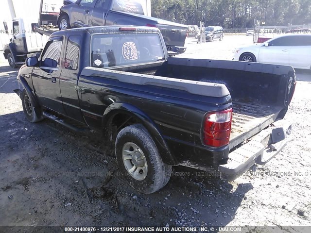 1FTYR14E71TB01573 - 2001 FORD RANGER SUPER CAB BLACK photo 3