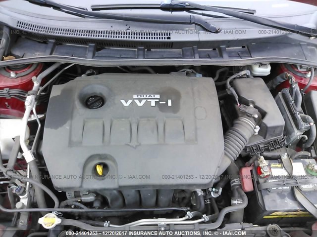 JTDBL40E699033824 - 2009 TOYOTA COROLLA LE/XLE RED photo 10