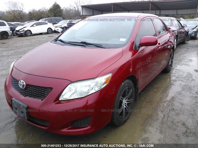 JTDBL40E699033824 - 2009 TOYOTA COROLLA LE/XLE RED photo 2