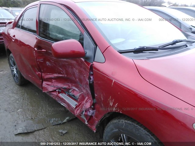 JTDBL40E699033824 - 2009 TOYOTA COROLLA LE/XLE RED photo 6