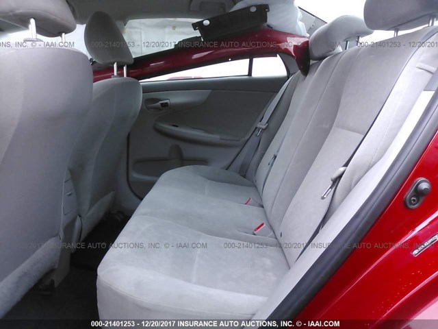 JTDBL40E699033824 - 2009 TOYOTA COROLLA LE/XLE RED photo 8