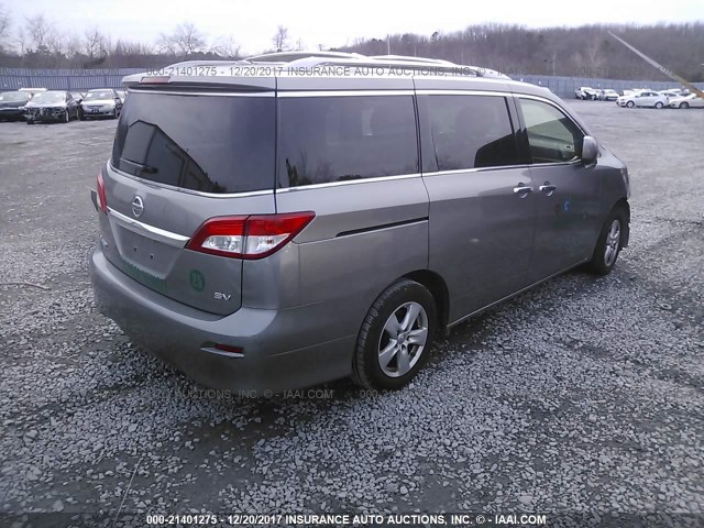 JN8AE2KP0C9047626 - 2012 NISSAN QUEST S/SV/SL/LE TAN photo 4