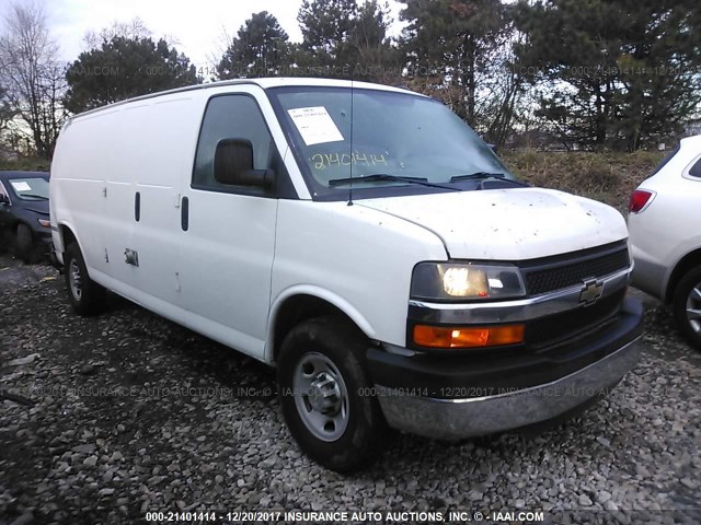 1GCZGUCG0E1166572 - 2014 CHEVROLET EXPRESS G3500  WHITE photo 1