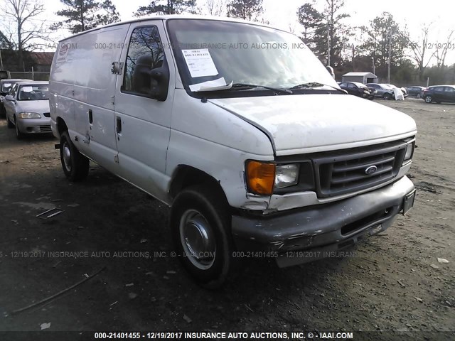 1FTSE34L74HB42384 - 2004 FORD ECONOLINE E350 SUPER DUTY VAN WHITE photo 1