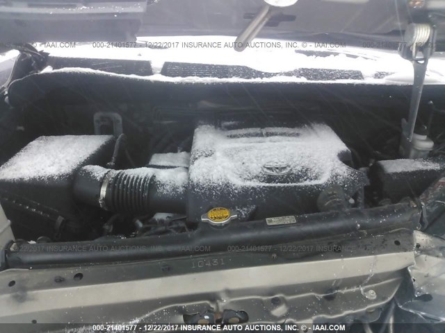 5TFUM5F12DX040564 - 2013 TOYOTA TUNDRA DOUBLE CAB SR5 GRAY photo 10