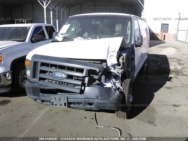 1FTNE2EW1EDA01254 - 2014 FORD ECONOLINE E250 VAN WHITE photo 6