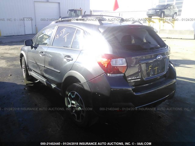 JF2GPADC3GH328871 - 2016 SUBARU CROSSTREK PREMIUM ნაცრისფერი ფოტო 3