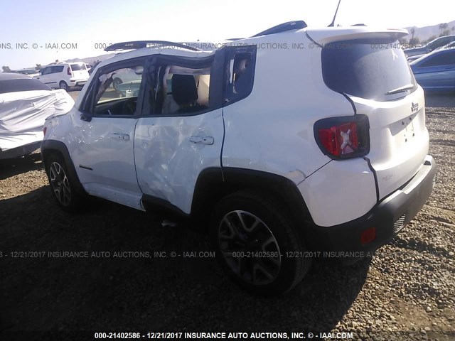 ZACCJABB7HPF97457 - 2017 JEEP RENEGADE LATITUDE WHITE photo 3