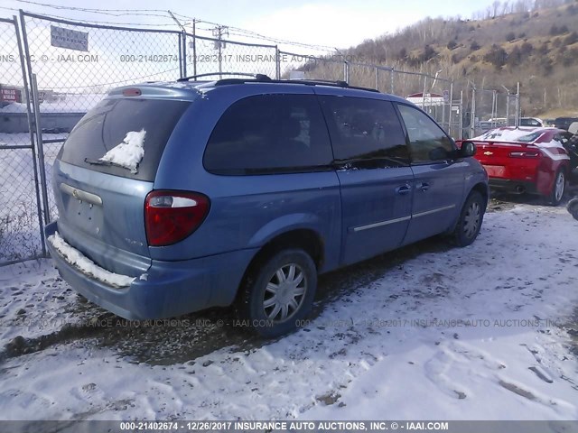 2A4GP54L57R177651 - 2007 CHRYSLER TOWN & COUNTRY TOURING BLUE photo 4