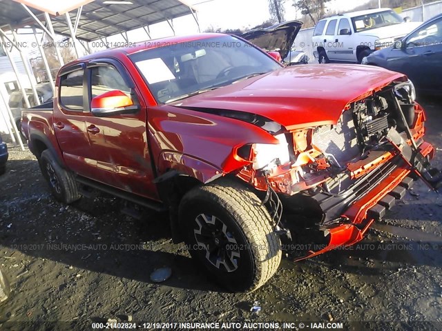 3TMCZ5AN3HM086147 - 2017 TOYOTA TACOMA DBL CAB/SR/TRDSPT/OR/PRO Қызғылт сары фото 1