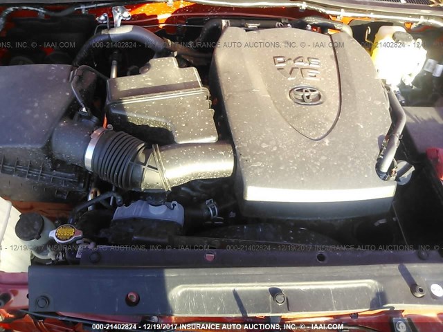 3TMCZ5AN3HM086147 - 2017 TOYOTA TACOMA DBL CAB/SR/TRDSPT/OR/PRO Қызғылт сары фото 10